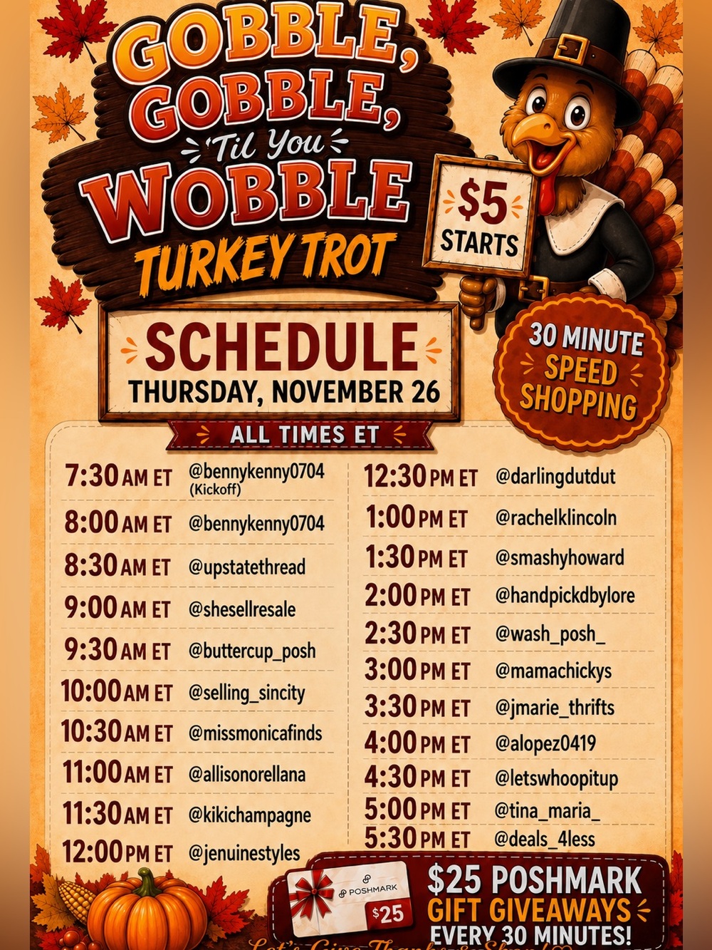11/26 Gobble, Gobble, Til You Wobble Turkey Trot - Picture 2 of 2